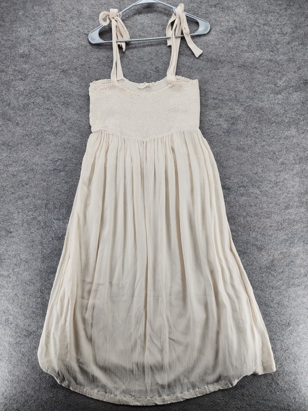 Hello Mia Dress Womens Large Sleeveless Ivory Gauzy